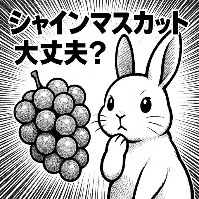 うさぎはシャインマスカットを食べても大丈夫？糖分と皮の注意点・安全な与え方を解説