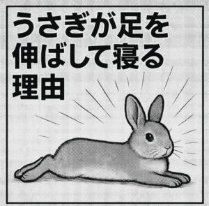 うさぎが足を伸ばして寝る理由｜完全リラックスの証拠を紹介