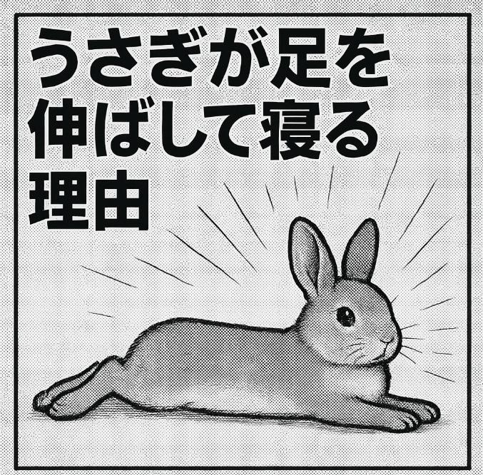 うさぎが足を伸ばして寝る理由｜完全リラックスの証拠を紹介