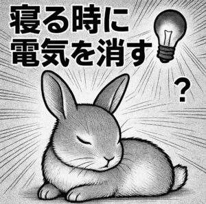 うさぎは寝る時に電気を消すべき？暗さと安心感の関係を解説