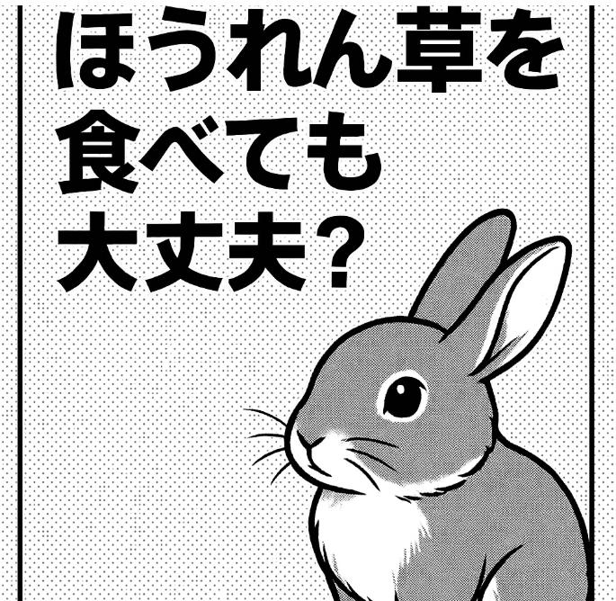 うさぎはほうれん草を食べても大丈夫?安全な与え方とあげすぎ注意の理由を解説